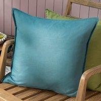Voyage Maison Alfresco Square Oxford Outdoor Cushion in Teal | Size: 50 cm x 50 cm