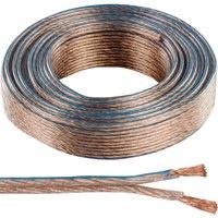 Loops 50m Quality Speaker Cable 2.5mm 14 AWG Wire Reel Drum Amp HiFi Loud CCA Strands