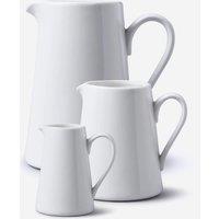 WM Bartleet & Sons Porcelain Victorian Straight Sided Jug Set of 3 in White