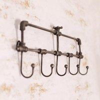 Marco Paul Silver Wall Mounted Coat Rack & Hooks Hallway Hooks