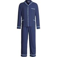 Bown of London Men's Satin Pyjamas Poseidon in Navy | Size: XL