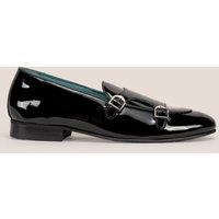 Oswin Hyde Men's Clifford Leather Monk Loafer in Black | Size: 9