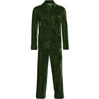 Bown of London Men's Velvet Pyjamas Hemes in Green | Size: XL