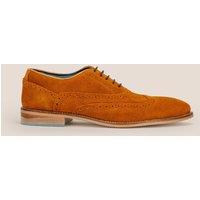 Oswin Hyde Men's Winston Suede Oxford Brogue in Tan | Size: 12