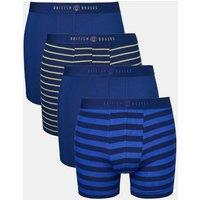 British Boxers Men's Pack of Four Fresh Navy Bamboo Stretch Trunks in Navy | Size: XL