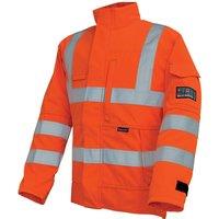 Pegdev Men's FR Arc Flash Orange Jacket Hi-Vis Safety Wear | Size: XL