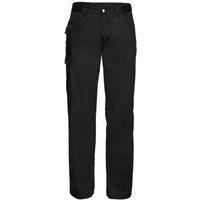 Russell Men's Polycotton Twill Work Trousers in Black | Size: 30L