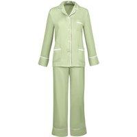 Bown of London Women's Satin Pyjamas Demeter in Green | Size: XL