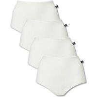 British Boxers Women's Pack of Four "Ivory" Bamboo Full Briefs in Off-White | Size: XS