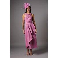 Cross Neck Ruffle Dress