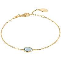 Latelita Women's Pisa Mini Teardrop Bracelet Gold Blue Topaz