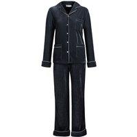Bown of London Women's Velvet Pyjamas Aphrodite in Dark Grey | Size: Large