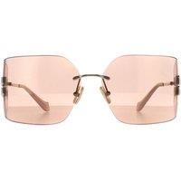 Miu Miu Women's Rimless Pale Gold Pink Mirror MU54YS