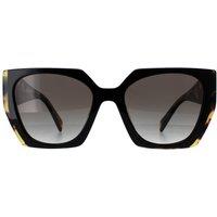 Prada Women's Rectangle Black & Medium Tortoise Light Grey Gradient PR15WS