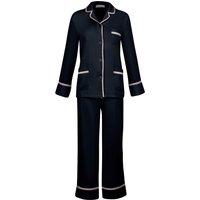 Bown of London Women's Satin Pyjamas Hera in Black | Size: Small
