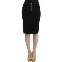 Cavalli Women's Black Corduroy Pencil Skirt | Size: 10