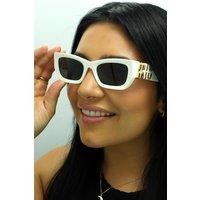 Miu Miu Women's Rectangle White Dark Grey MU09WS