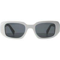 Prada Women's Rectangle Talc Dark Grey PR17WS in White