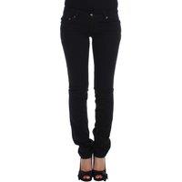 Cavalli Women's Slim Skinny Fit Jeans with Zipper Fly in Black | Size: 6