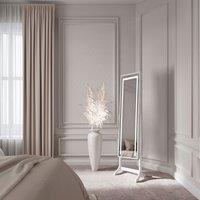 CARME HOME Nova White LED Mirrored Jewellery Cabinet