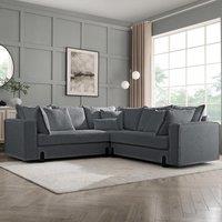Home Detail Hayley Corner Sofa in Dark Grey | Size: Large
