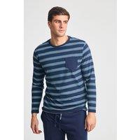 Tokyo Laundry Men's Cotton 2-Piece Long Sleeve Top & Bottoms Pyjama Set in Navy | Size: 2XL
