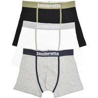Lambretta Men's Classic Boxer Shorts (Pack of 3) in Black | Size: Large