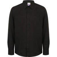 Henbury Men's Wicking Long Sleeve Work Shirt in Black | Size: 2XL