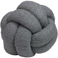 Furn Boucle Knot Fleece Cushion in Grey