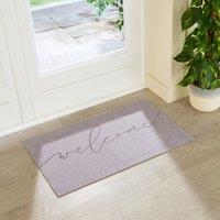 Artsy Mats Taupe Welcome Indoor Washable Doormat 80x50cm | Size: 50 cm x 80 cm