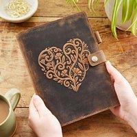 Paper High Heart Buffalo Leather Refillable Journal - Lined Paper in Brown