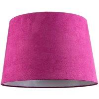 Happy Homewares Sleek Velvet Fabric 12 Inch Drum Lamp Shade with Cotton Inner in Pink | Size: 12 inches