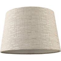 Happy Homewares Silver Grey Jacquard Cotton Drum Lamp Shade for Lamp Base or Pendant | Size: 12 inches