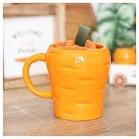 KDMD Carrot Shaped Mug & Socks Set in Orange