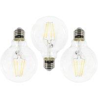 BHS Lighting Pack of 3 4W E27 Edison Screw Globe Bulb in Clear