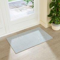 Artsy Mats Hello Bye Indoor Washable Doormat 80x50cm in Blue | Size: 50 cm x 80 cm