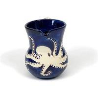Verano Spanish Ceramics Signature Blue & White Octopus Hand Painted Ceramic Small Pourer Jug 0.5L
