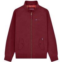 Lambretta Men's Shower Resistant Harrington Jacket in Burgundy | Size: Large