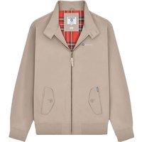 Lambretta Men's Shower Resistant Harrington Jacket in Stone | Size: 3XL