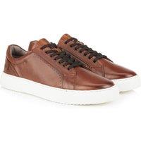 Amen Shoes Men's Cavan Leather Cup Sole Trainers in Brown | Size: 12