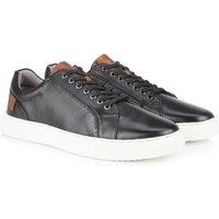 Amen Shoes Men's Cavan Leather Cup Sole Trainers in Black | Size: 10