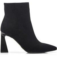 M by Moda Women's 'Narya' Alcantara Heeled Boots in Black | Size: 8