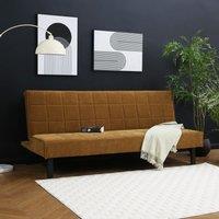 Home Garden Direct Vittoria - Click Clack Sofa Bed in Premium Textured Linen 3 Seater in Brown