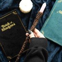 KDMD Thin Romance Rose Quartz Crystal Wand in Pink