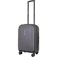 JLY Premium Cabin Suitcase with Laptop Pocket Nobel Grey Covestro Polycarbonate Shell 4 Wheel TSA Lock | Size: Small