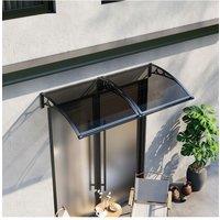 Living and Home Outdoor Door Window Awning Canopy Shelter in Dark Grey | Size: Small