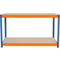 Monstershop S-Rax 2 Tier Workbench - 150cm x 45cm x 90cm in Orange | Size: 150 cm x 45 cm x 90 cm