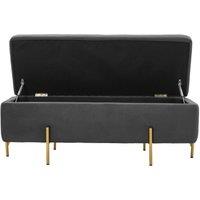 Flannel Upholstered Storage Bench