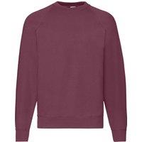 Fruit of the Loom Men's Classic 80 20 Raglan Sweatshirt in Burgundy | Size: 2XL
