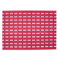 Nicoman PVC Duckboard Anti Slip Shower Mat Bath Mat 61cm x 43cm in Red | Size: 61 cm x 43 cm